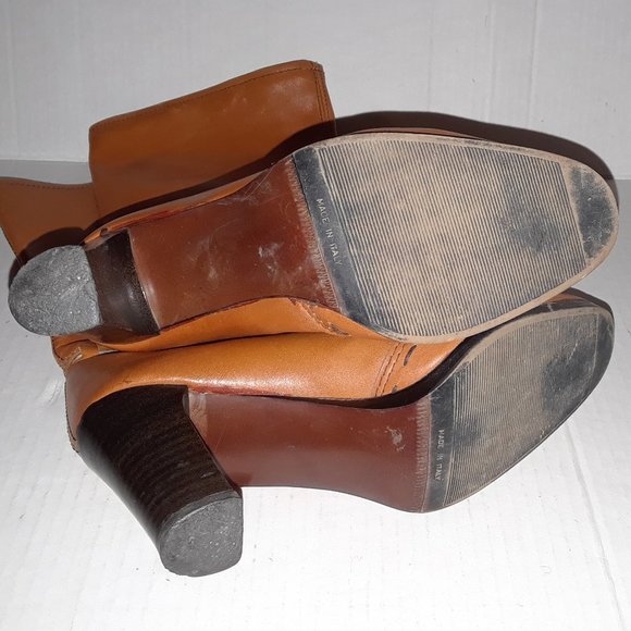 Leather Boots Size 7 Made in Italy 3.5 in Heel - Picture 4 of 8